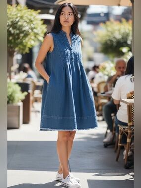 hope & harlow denim dress Women's New Hope & Harlow Denim Dress Size 2